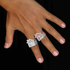 Hip Hop | "3D House Ring" CZ Diamond With 925S