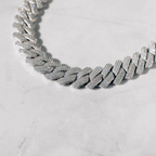 12/14/20mm Moissanite Diamond Prong Cuban Chain