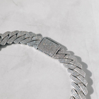 12/14/20mm Moissanite Diamond Prong Cuban Chain