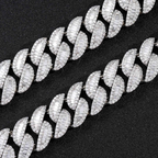 20mm T Square Ice Out Diamond Cuban Chain