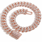 20mm T Square Ice Out Diamond Cuban Chain