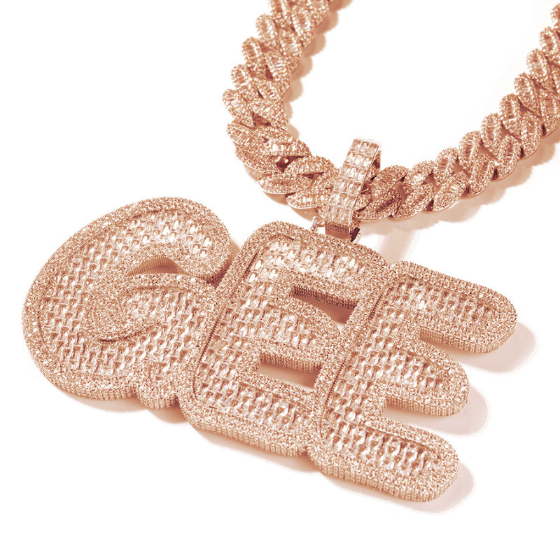 Moissanite Letter Number Custom Pendant