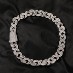 15mm Infinity "∞" Moissanite T Square Diamond Bracelet