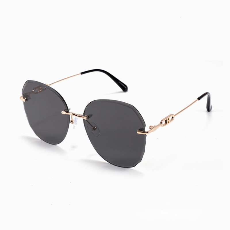 Fashion Round Rimless Sunglasses
