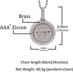 Moissanite Creative Custom Letter Rotating Circular Pendant