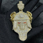 S925 Moissanite Conqueror Mask Pendant