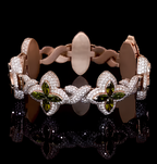Moissanite Emerald Infinity Lucky Flower Bracelet