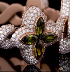 Moissanite Emerald Infinity Lucky Flower Bracelet