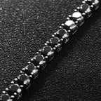 4mm Moissanite Rare Black Tennis Bracelet