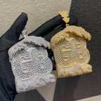 Hip Hop | Wave House Shape GB Letter Pendant