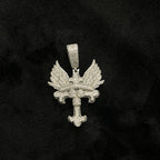Hip Hop Iced Out Skull Cross Pendant