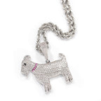 S925 Silver Moissanite Sheep Pendant
