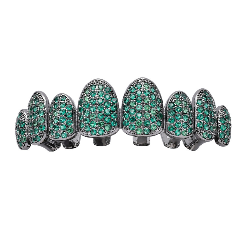 Moissanite Hip Hop Color 8-tooth Grillz