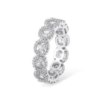 Moissanite Rock Sugar Plum Blossom Ring