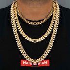 8mm Stainless Steel Cuban Chain in Gold