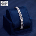 8mm S925 Moissanite Cuban Link Bracelet