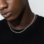 3/4/5mm Moissanite Tennis Chain in 18K Gold