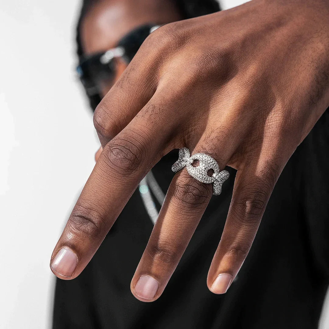 S925 Moissanite 12MM G-Link Ring