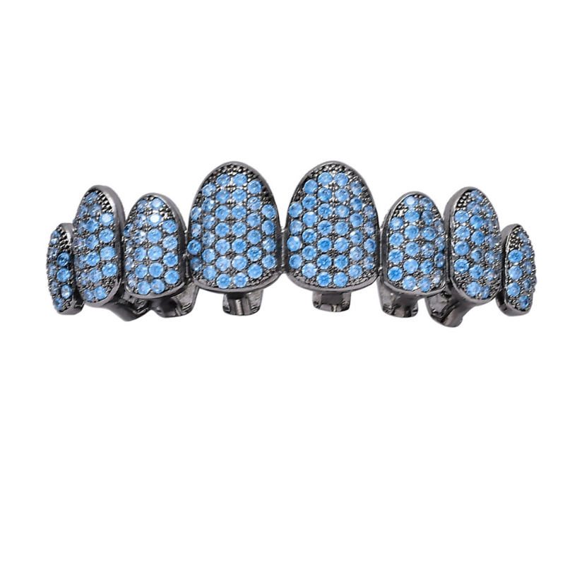Moissanite Hip Hop Color 8-tooth Grillz