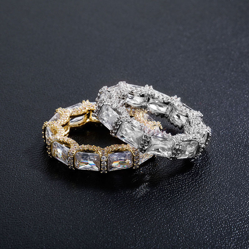 Moissanite Luxury Elegant Long Diamond Ring