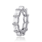 Moissanite Luxury Elegant Long Diamond Ring