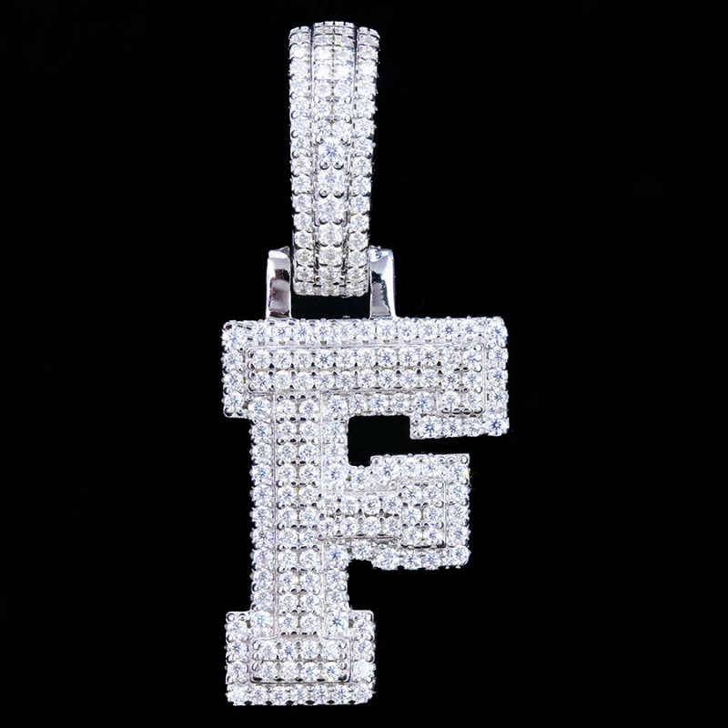 Moissanite Classic Letter Pendant