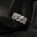 12mm Ice Out Moissanite Cuban Ring