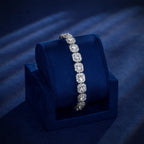 S925 Moissanite 10mm Clustered Tennis Bracelet