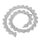 Custom 12mm Mossianite Heart Chain