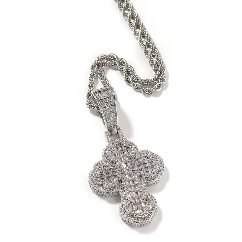 Iced Out Cross Pendant for Men Hip Hop Jewelry