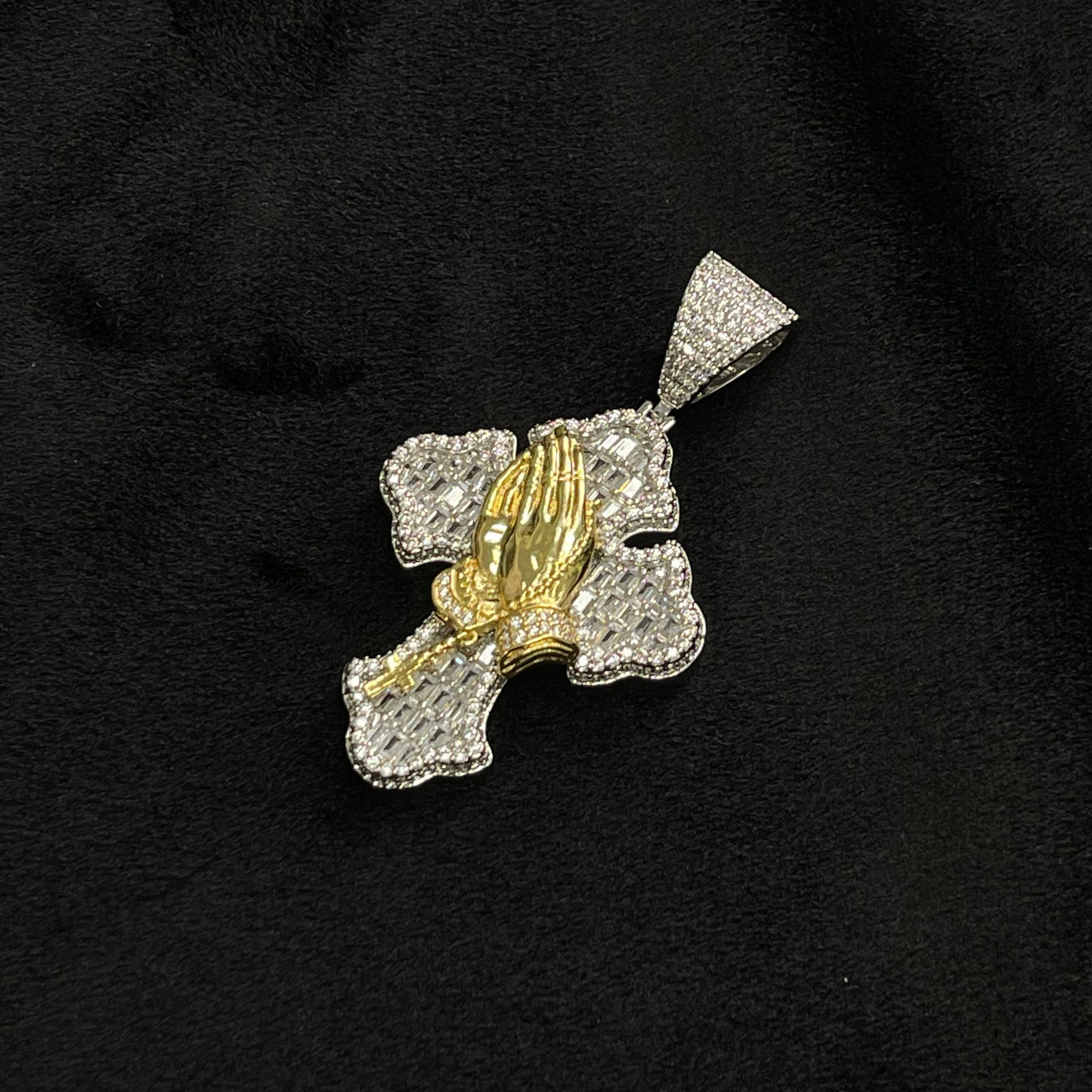 Gold Prayer Hands Pendant