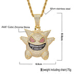 Gengar Pokemon Pendant Set, Cartoon Pokemon Spirit Jewelry