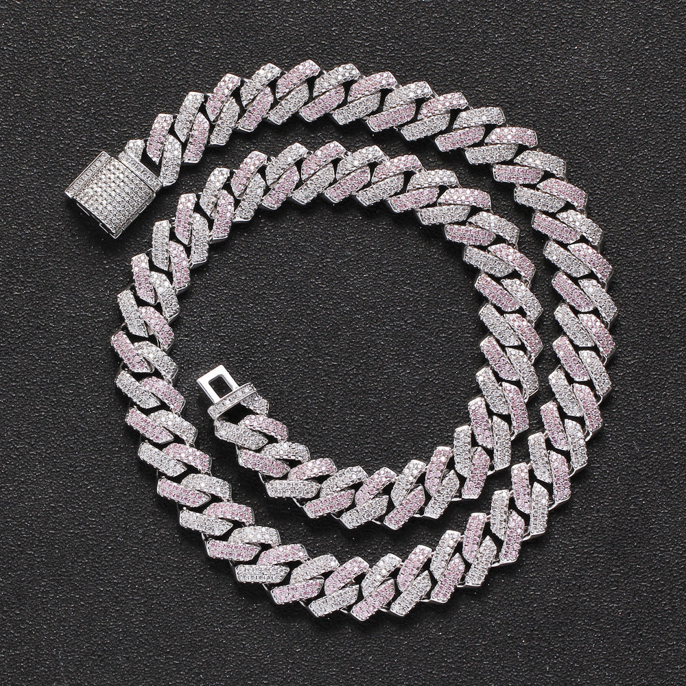13MM Moissanite Diamond Prong Cuban Bracelets