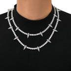 5mm Moissanite Fight Tooth and Claw Tennis Chain