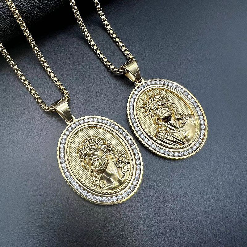 Jesus Moissanite Pendant Necklace