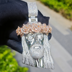 Rose Headdress Jesus Pendant