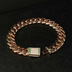 12mm Moissanite Miami Cuban 14K Bracelet