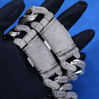 29mm Moissanite Hip Hop Square Diamond Cuban Chain