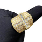 Moissanite Sleeve Cross Ring