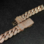 S925 Moissanite 20mm Cuban chain