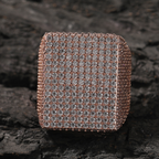Moissanite Hip Hop Sparkle Big Square Ring