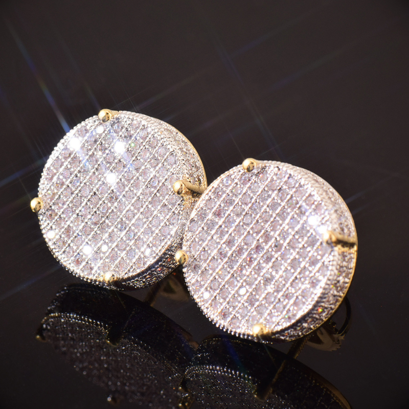 Moissanite Hip-Hop Personalized Large Round Earrings