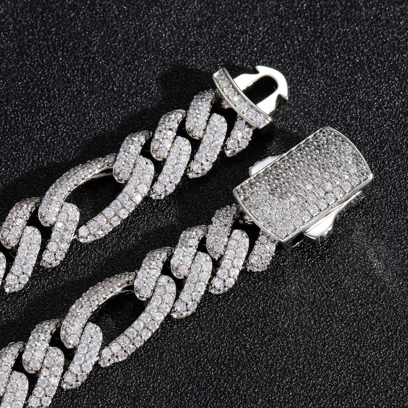 12mm Moissanite New Cuban Bracelet