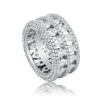 Moissanite Luxury Double Row Hollow Ring
