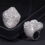 Moissanite Luxury Hip Hop Personality Cross Ring