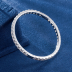 S925 Silver Moissanite 4mm Bangle Bracelet