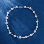 10mm Moissanite Hip Hop Ball Bracelet or Chain