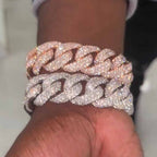 Moissanite Sparkling Cuban Bracelet