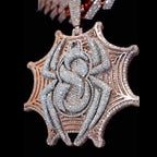 Moissanite Figure 8 Design Spider Web Pendant
