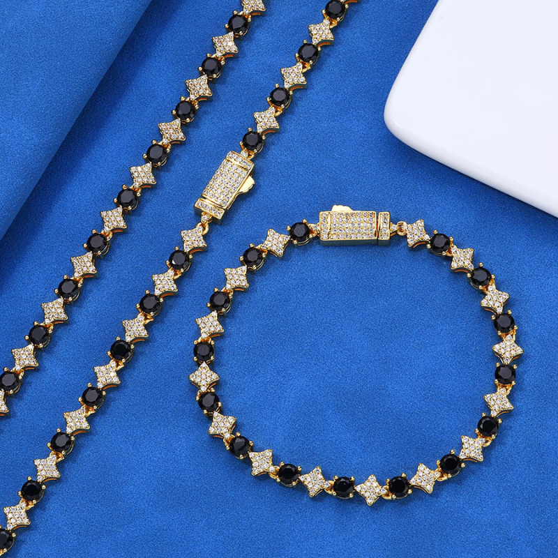 6mm Moissanite Hip Hop Star Chain
